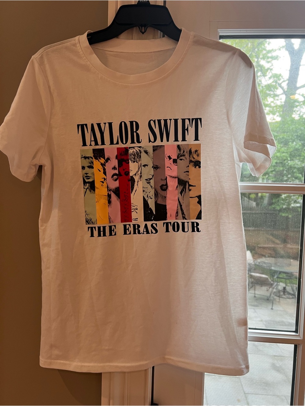 Taylor Swift White Graphic 'The Eras Tour' Tee with Multi-Color Panels